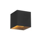 Buiten wandlamp zwart met dimlicht en sensor op solar -, Verzenden, Nieuw, Aluminium