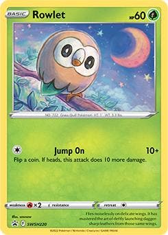 Rowlet swsh220 Sword&Shield Promos, Ophalen of Verzenden, Nieuw, Losse kaart, Foil