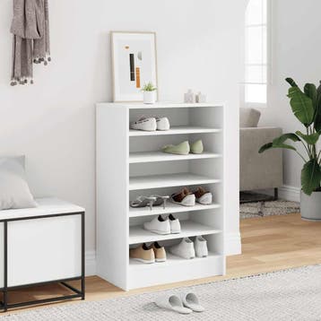 vidaXL Schoenenkast 60x35x92 cm bewerkt hout wit, Verzenden, Nieuw