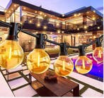 Solar Lichtslinger 12M – 30 LED G40 Waterdicht, Huis en Inrichting, Lampen | Hanglampen, Verzenden, Nieuw