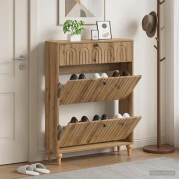vidaXL Schoenenkast ALKMAAR 78 x 24 x 103 cm Bewerkt hout, Verzenden, Nieuw