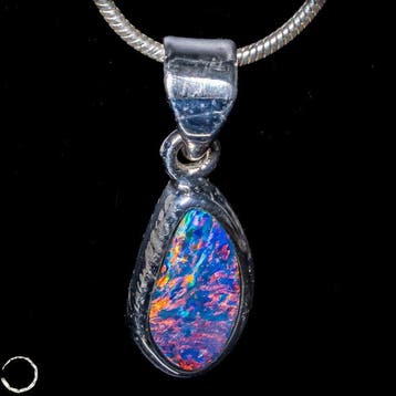 Natuurlijke Boulder-Opal hanger uit Australië – 925 zilver