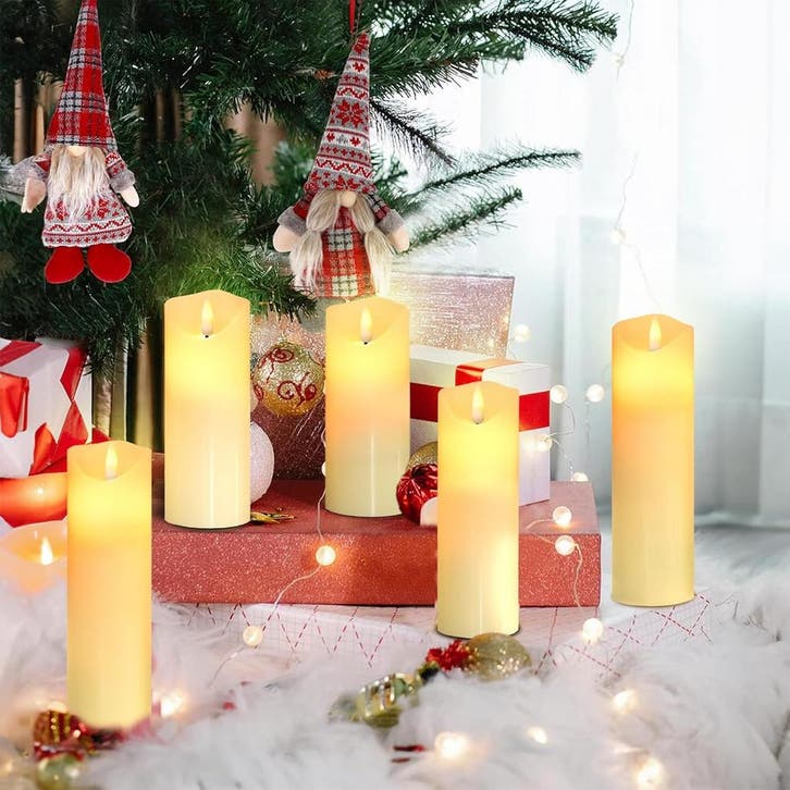 Set van 5 LED kaarsen – 10 modi vlam effect – Draadloos -, Huis en Inrichting, Lampen | Overige, Nieuw, Verzenden