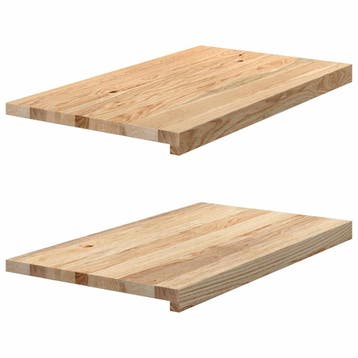 vidaXL Vensterbanken 2 st onbehandeld 70x40x2 cm massief, Verzenden, Nieuw