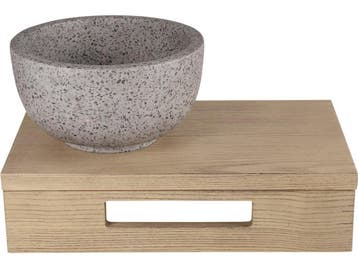 Differnz - Fonteinplank Hout 40x25x10cm - Uitsparing, Verzenden, Zo goed als nieuw