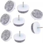 Benson Meubelviltglijders - Ø20mm - Wit/Grijs - Set van 2.., Doe-het-zelf en Verbouw, Hout en Planken, Ophalen of Verzenden, Nieuw