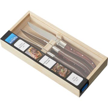 Steakmessen 4 Stuks - Maroon Brown, Nieuw
