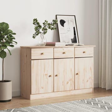 vidaXL Dressoir ALTA 112x35x73 cm massief grenenhout, Verzenden, Nieuw, Grenenhout, Minder dan 50 cm