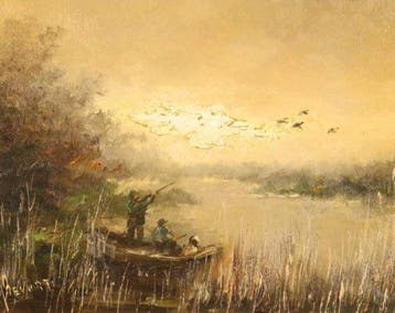 Peter Brouwer (1935-2010) - Eendenjacht