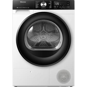 Hisense Dh3s802bw3 Warmtepompdroger -  Trommelverlichting -, Ophalen of Verzenden, Nieuw, Voorlader, 85 tot 90 cm
