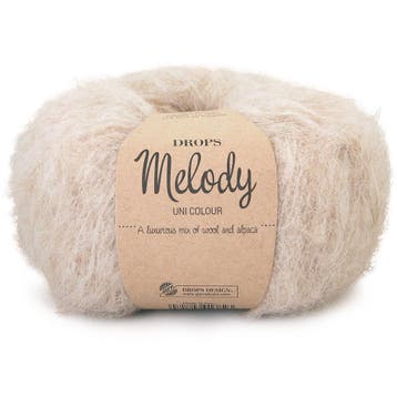 DROPS Melody Uni Colour - 15 beige - Wol Garen, Ophalen of Verzenden, Nieuw
