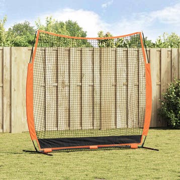 vidaXL Honkbaloefennet Zwart 250 x 106,5 x 210 cm Polyester, Sport en Fitness, Honkbal en Softbal, Verzenden, Nieuw