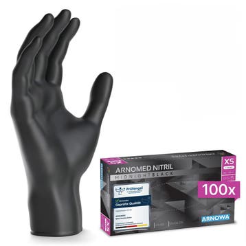 GGM Gastro | (10 stuks) ARNOWA | Wegwerpnitril handschoenen, Kleding | Heren, Schoenen, Verzenden, Zwart, Nieuw, Werkschoenen