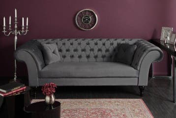 Chesterfield Design 3-zits loungebank PARIS 225cm, Ophalen of Verzenden, Nieuw