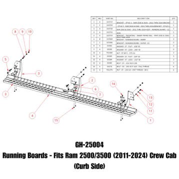 Gen-Y 11-24 RAM 2500/3500 Crew Cab Running Boards, Ophalen of Verzenden, Nieuw