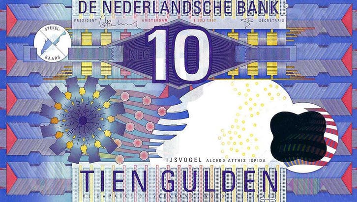 Bankbiljet 10 Gulden 1997 IJsvogel UNC, Postzegels en Munten, Bankbiljetten | Nederland, Verzenden
