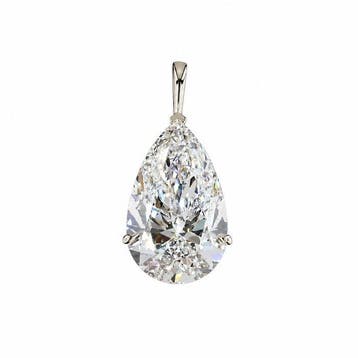 Hanger - 14 karaat Geel goud - 4.04ct. tw. Diamant