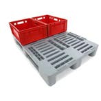 H1 hygiene pallet 1200x800x160mm grijs, nieuw, Ophalen of Verzenden