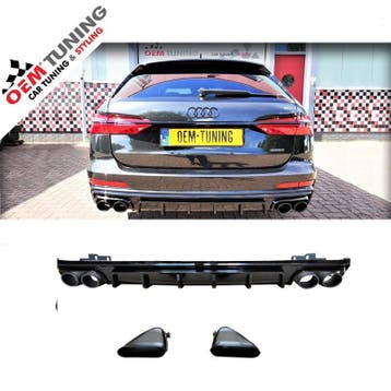 A6 S6 c8 Diffuser | hoogglans zwart | 2018 - Heden | sline |, Auto-onderdelen, Carrosserie en Plaatwerk, Mercedes-Benz, Nieuw