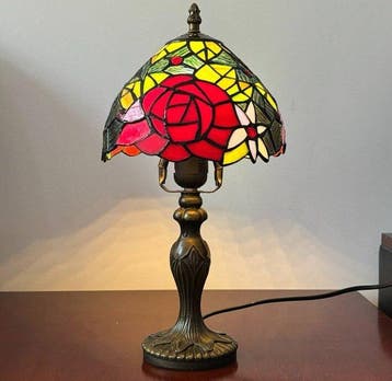 Lamp - Glas - Tiffany-stijl rozenlamp