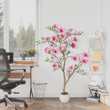 Levensgetrouwe Roze Magnolia Kunstboom - Realistische Zijde, Antiek en Kunst, Verzenden