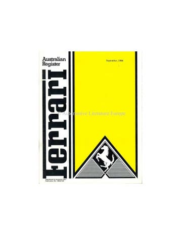 1984 FERRARI AUSTRALIAN REGISTER MAGAZINE ENGELS, Nieuw, Ferrari, Author
