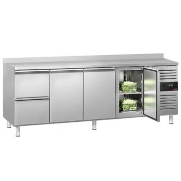 GGM Gastro | Koelwerkbank ECO - 2230x700mm - met 3 deuren -, Verzenden, Nieuw in verpakking, RVS Meubilair