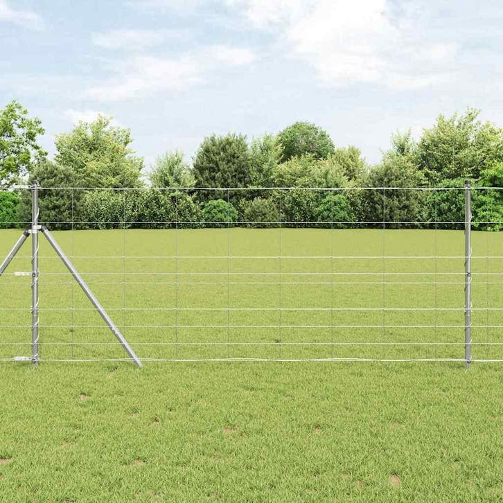 vidaXL Weidehekwerk Zilver, Tuin en Terras, Schuttingen, Nieuw, IJzer, Verzenden