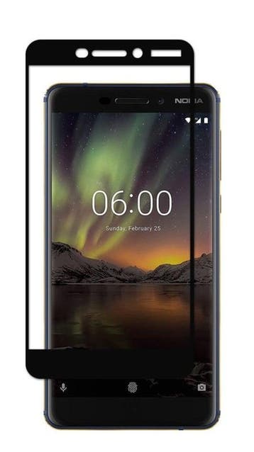 Nokia 6 (2018) Full Cover Full Glue Tempered Glass Protector, Ophalen of Verzenden, Nieuw
