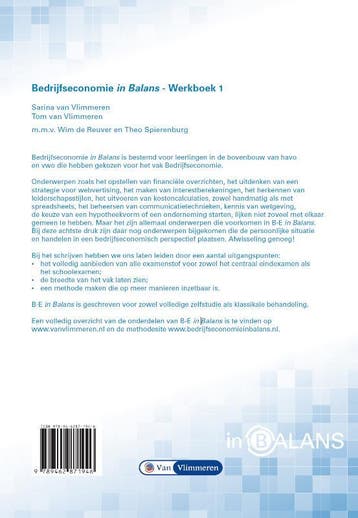 Havo / Bedrijfseconomie in Balans werkboek 1 Havo / werkboek, Verzenden, Zo goed als nieuw, Sarina van Vlimmeren