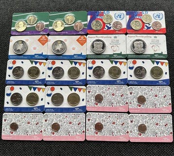 Nederland. Diverse munten/penningen in coincard (20x)