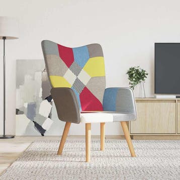 vidaXL Relaxstoel patchwork stof, Verzenden, Nieuw