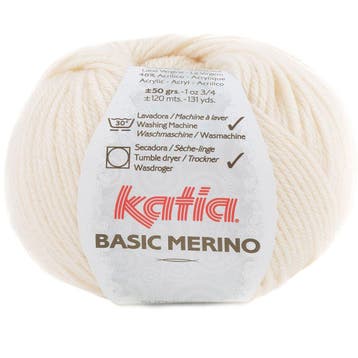 Katia Basic Merino - 83 licht ivoorkleurig - Wol/Acryl Gar, Ophalen of Verzenden, Nieuw