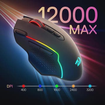 Redragon M810 MAX Gaming Muis: 3-Mode Draadloos, 12000 DPI,, Computers en Software, Desktop Pc's, Verzenden, Nieuw