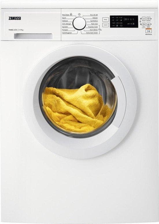 Zanussi ZWFN7140 - Wasmachine - 7 kg - 1400 tpm -, Witgoed en Apparatuur, Wasmachines, Zo goed als nieuw, Voorlader, 85 tot 90 cm