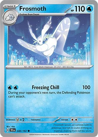 Frosmoth 046/162 reverse holo Temporal forces, Ophalen of Verzenden, Nieuw, Losse kaart, Foil