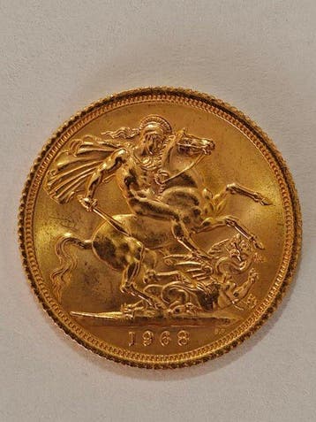Verenigd Koninkrijk. Elizabeth II. Sovereign 1968 Elizabeth