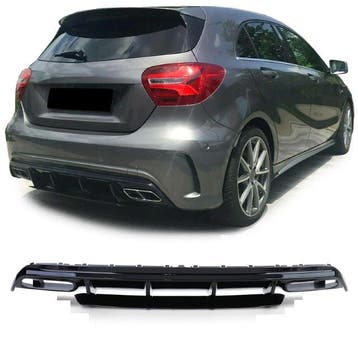 Diffuser passend voor Mercedes W176 A45 Edition Glans zwart, Ophalen of Verzenden, Nieuw