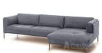 Loungebank Bern - loungebanken - Grijs, Nieuw, 125 tot 150 cm, Leer, 250 tot 300 cm