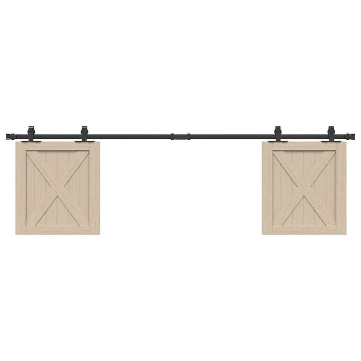 vidaXL Ophangset voor schuifdeur 183 cm koolstofstaal, Doe-het-zelf en Verbouw, Overige Doe-het-zelf en Verbouw, Nieuw, Verzenden