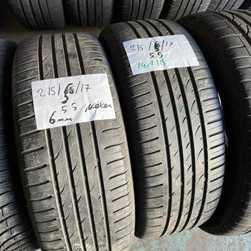 2 x Nexen 215-55-17 Zomerbanden 6mm, 17 inch, Ophalen of Verzenden, Band(en), Personenwagen