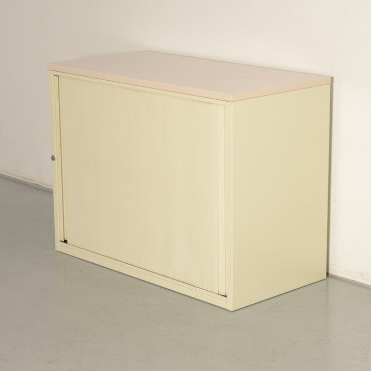 Mibra roldeurkast, creme, 76 x 100 cm, incl. 1 legbord, Huis en Inrichting, Kasten | Roldeurkasten en Archiefkasten, Ophalen of Verzenden