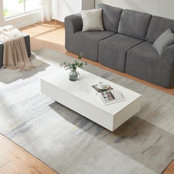 Salontafel Braunschweig 115x55x31 cm wit hoogglans, Huis en Inrichting, Verzenden, Nieuw