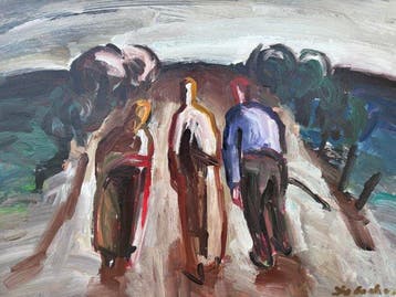 Henri De Cocker (1908-1978) - Boeren op terugweg van het