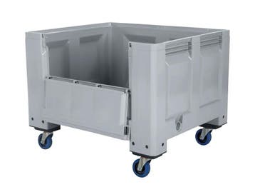 Verrijdbare BIG BOX palletbox met klep - 1200 x 1000 mm - 4, Ophalen of Verzenden, Nieuw