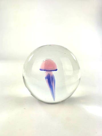 sculptuur, Acquario Sfera Medusa Rosa - 10 cm - Glas, Antiek en Kunst, Antiek | Glas en Kristal
