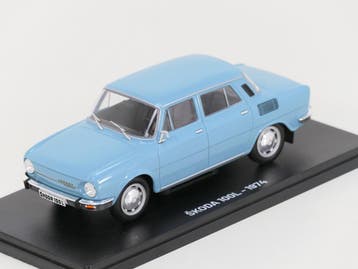 GSDCCmag 00024g1409001 1/24 1974 Skoda 100L, blue (Personen), Ophalen of Verzenden, Nieuw