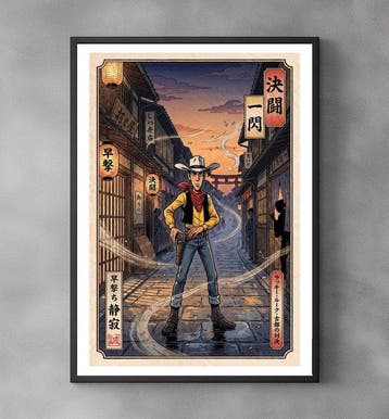 Sato Hageshi - The Gunslinger - Lucky Luke - Pop Art -, Nieuw in verpakking