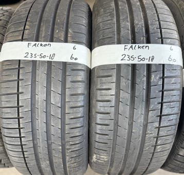 2x 235-50-18 Falken Zomer 2x 6mm €60 Per Band 235 50 18, Auto-onderdelen, Ophalen, 18 inch, Gebruikt, 235 mm