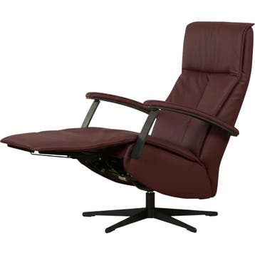 Leren relaxfauteuil met hartbalans Pure - Toledo Bordeaux, Huis en Inrichting, Bohemian, Industrieel, Modern, Scandinavisch, Nieuw